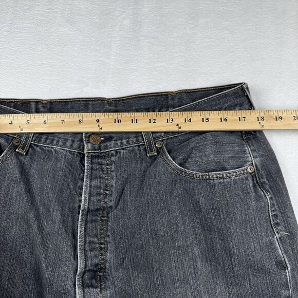 Levis 501xx Jeans 40x32 Straight Leg Button Fly Mens Black Denim (36X28) - Picture 12 of 14